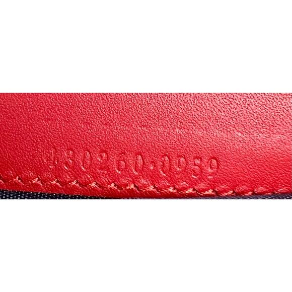 Gucci GG Blooms Supreme zip-around wallet in blue and red leather - Picture 11 of 12